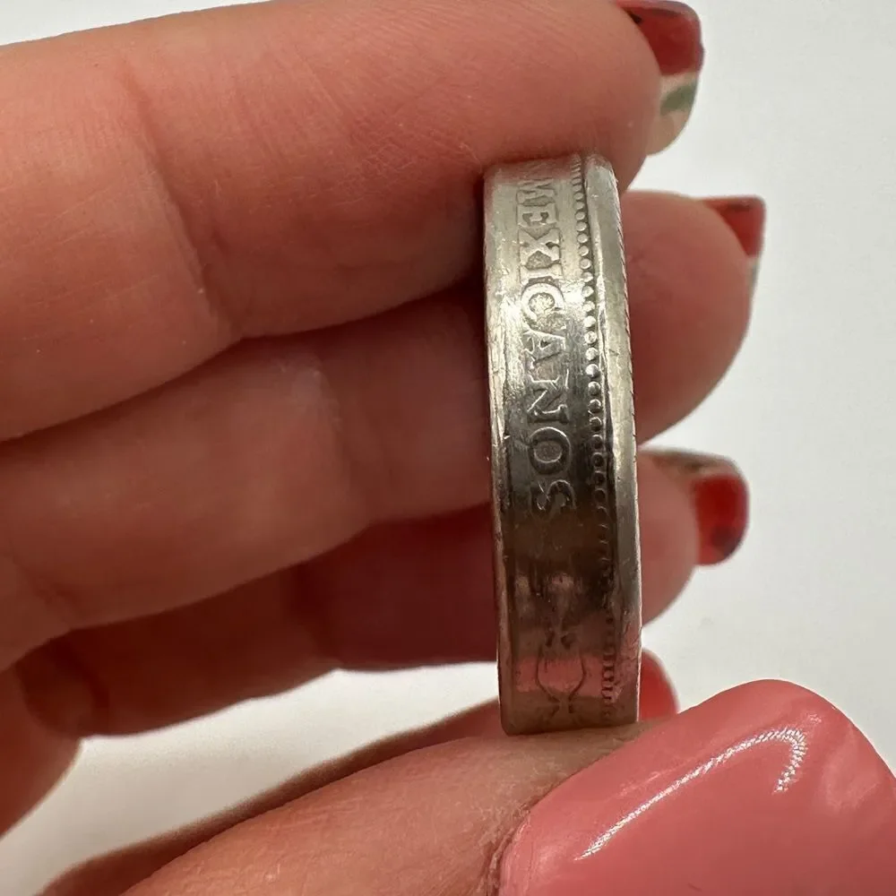 One-of-a-kind, Men's size 12-12.25, Artisan coin wedding band/fashion ring!‎